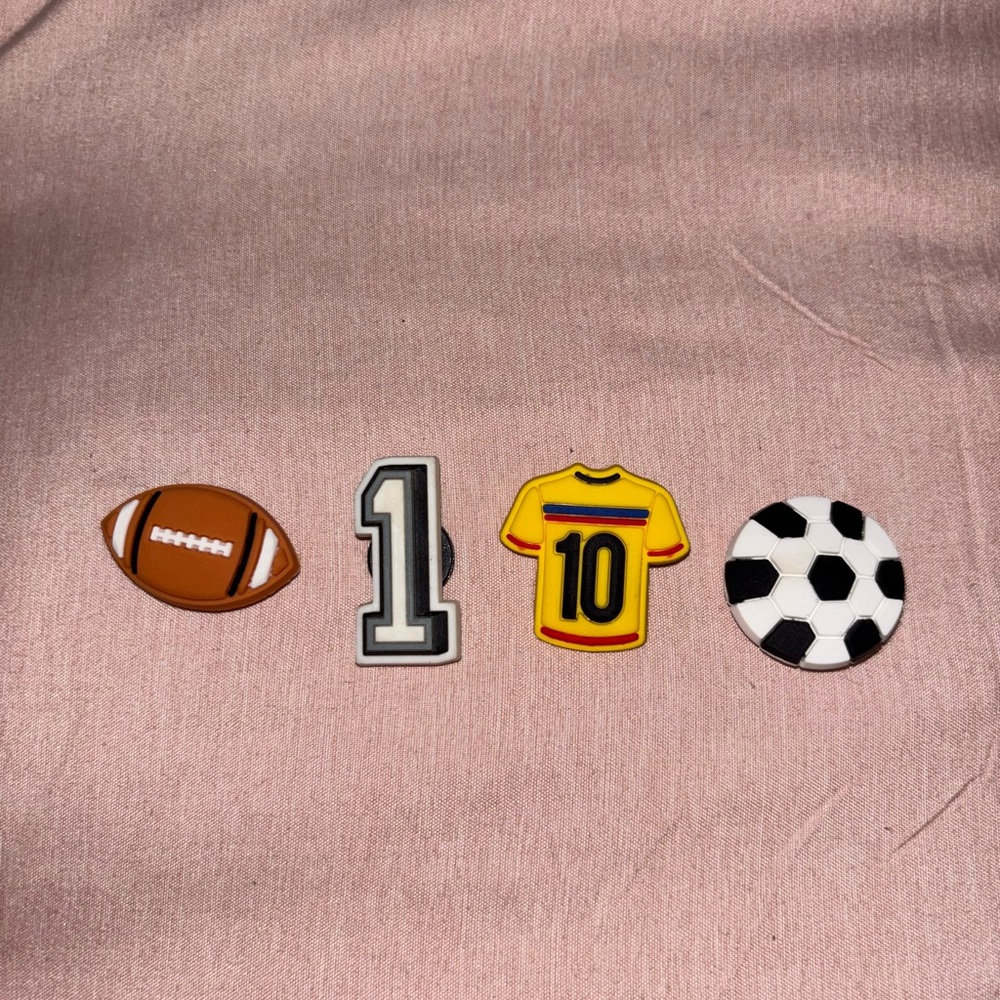 Sports Themed Shoe Charms Set